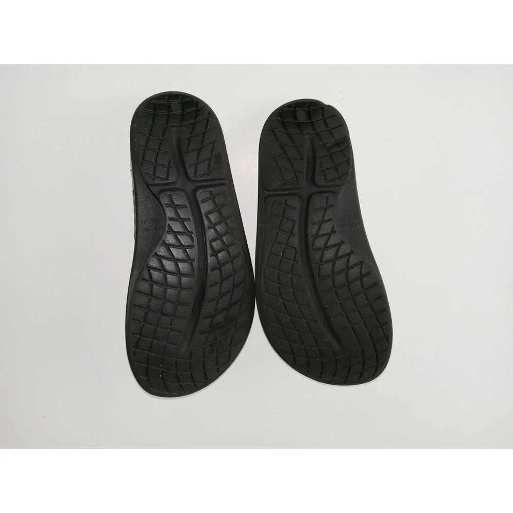 Oofos‎ Sandals Mens 8 Black H Strap Cushion Comfort Recovery Ooahh Sports Flex